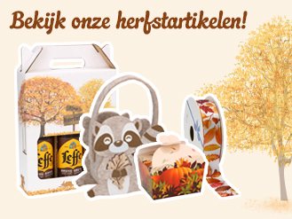Herfstartikelen bij Krabbendam Kadoverpakking. Van vilte tasjes tot leuke kadolintjes. Snel in huis! 
